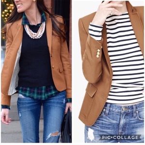 J. crew Original Schoolboy Tan Wool Blazer